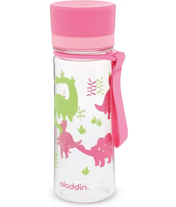 Aladdin My First Aveo Childrens Water Bottle 0.35L Pink Graphics Leakproof – Wide Opening for Easy Fill – BPA-Free – Kids Water Bottles for School – Stain and Smell Resistant – Dishwasher Safe