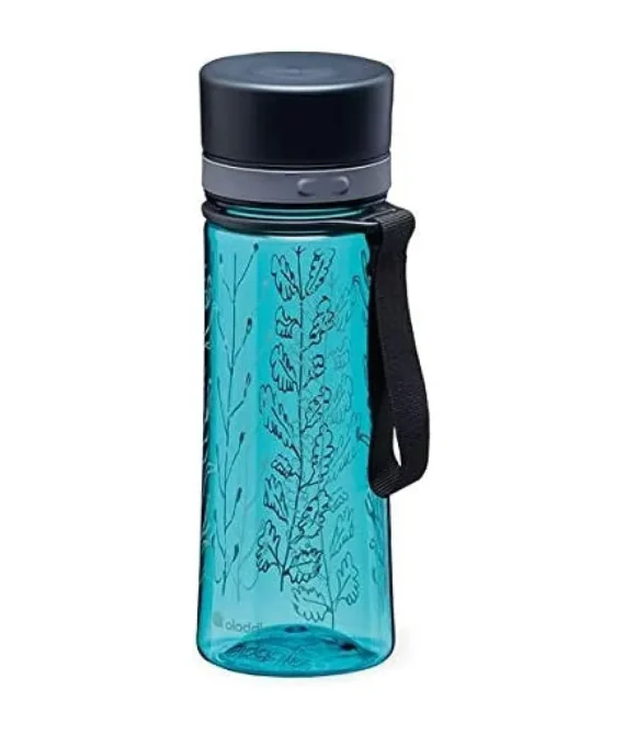 Aladdin Aveo Water Bottle 0.35L Aqua Blue Wildflower Print – Leakproof – Wide Opening For Easy Fill – Bpa-Free – Smooth Drinking Spout – Stain And Smell Resistant – Dishwasher Safe