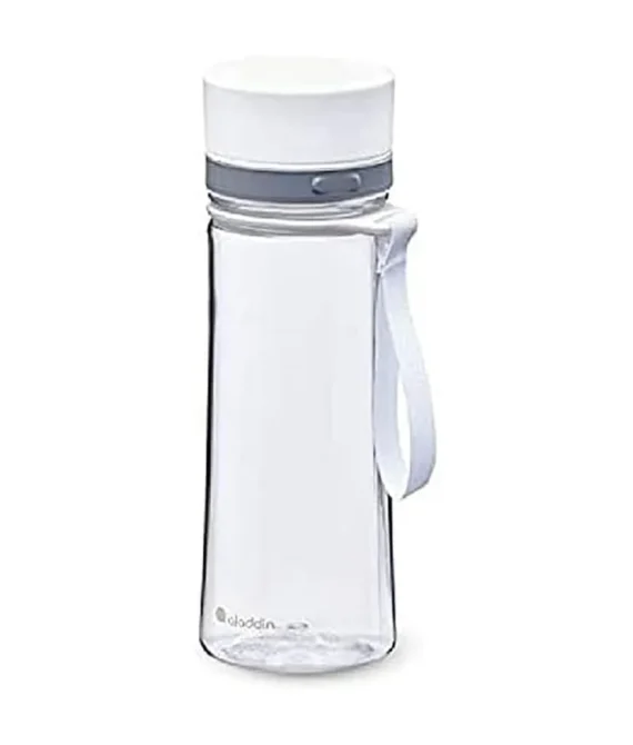 Aladdin Aveo Water Bottle 0.35L Clear & White – Leakproof – Wide Opening For Easy Fill – Bpa-Free – Smooth Drinking Spout – Stain And Smell Resistant – Dishwasher Safe