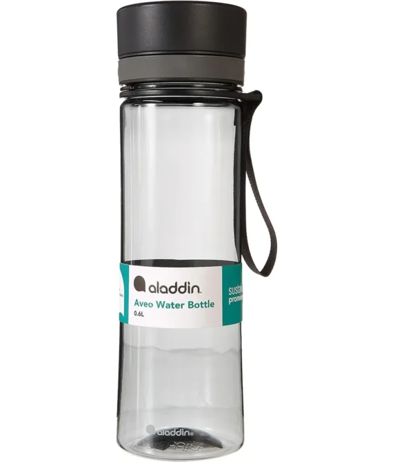 Aladdin Aveo Water Bottle 0.6L Concrete Grey – Leakproof – Wide Opening for Easy Fill – BPA-Free – Smooth Drinking Spout – Stain and Smell Resistant – Dishwasher Safe 10-01101