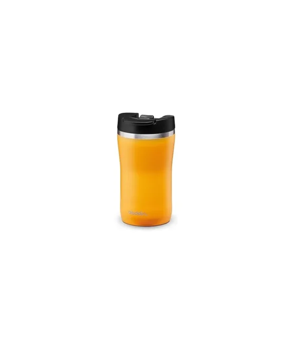 Aladdin Barista Caf Thermavac Leak-Lock Thermavac Stainless Steel Travel Mug 0.25L Sun Yellow Leakproof | Double Wall Vacuum Insulated Cup | Keeps Hot for 2.5 Hours| BPA-Free | Dishwasher Safe