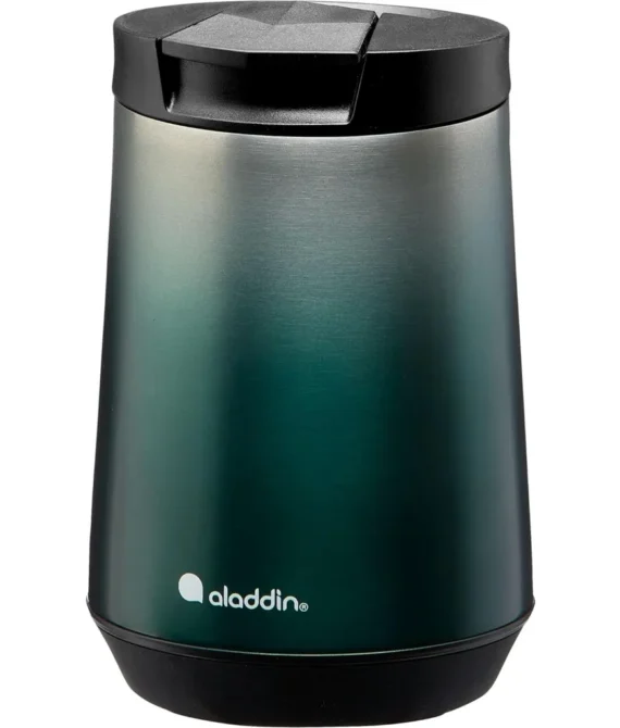 Aladdin Mug Espresso SS 0.25L Gradient Green – Leakproof | Fits most coffee machines | BPA-Free Travel Mug | Dishwasher Safe