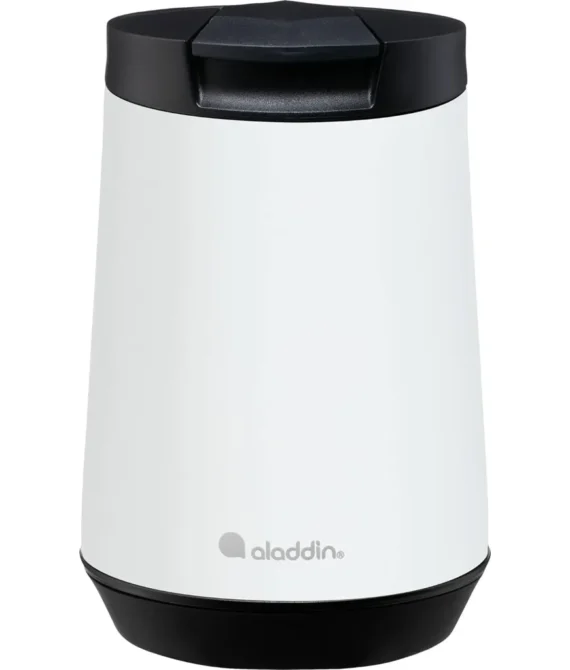 Aladdin Mug Espresso SS 0.25L Satin White – Leakproof | Fits most coffee machines | BPA-Free Travel Mug | Dishwasher Safe