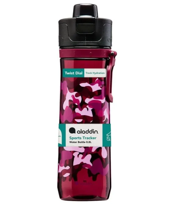 Aladdin 0.8L Sports Tracker Btl Brgndy Camo Print