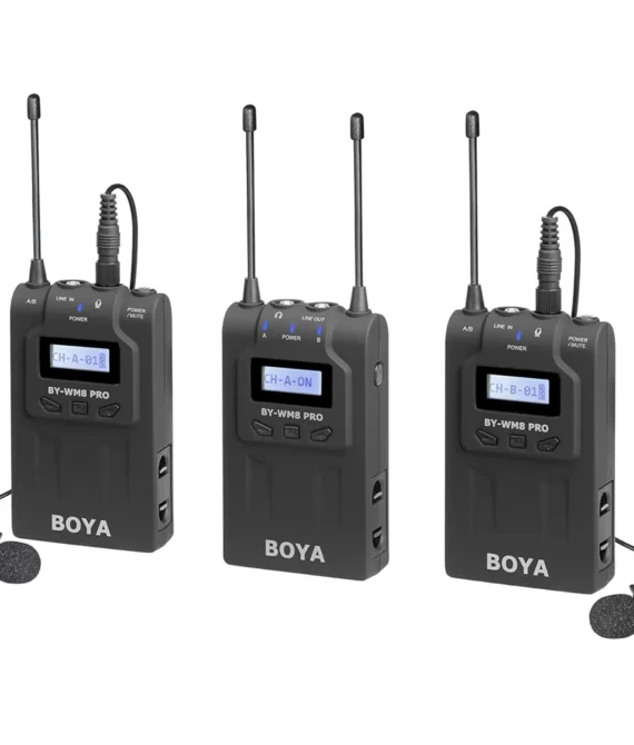 Boya by-WM8 Pro-K2 UHF Dual-Channel Wireless Microphone System with One Receiver and Two Transmitter