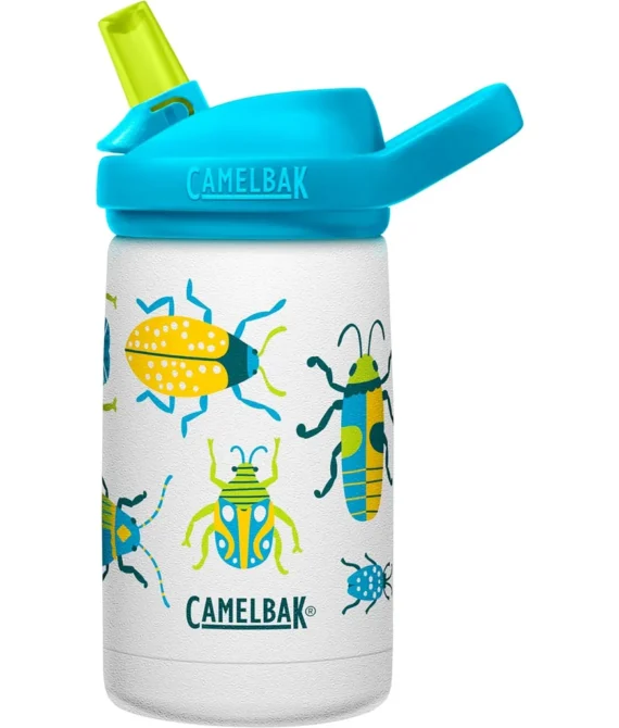 CamelBak Eddy+ Kids 12 oz Bottle Insulated Stainless Steel with Straw Cap – Leak Proof When ClosedBugs!