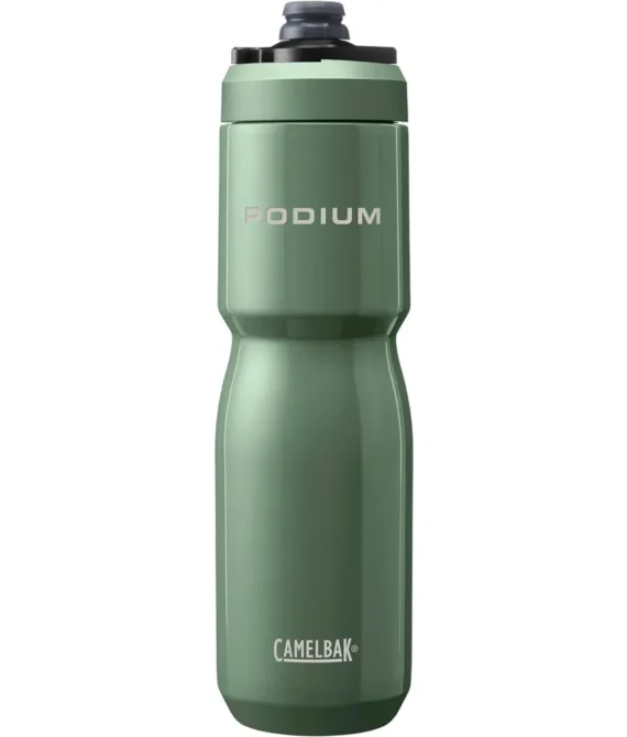 CamelBak Podium Steel Insulated Stainless Steel Bike Water Bottle  for Cycling Fitness & Sports- Fits Most Bike Cages 22oz – Moss