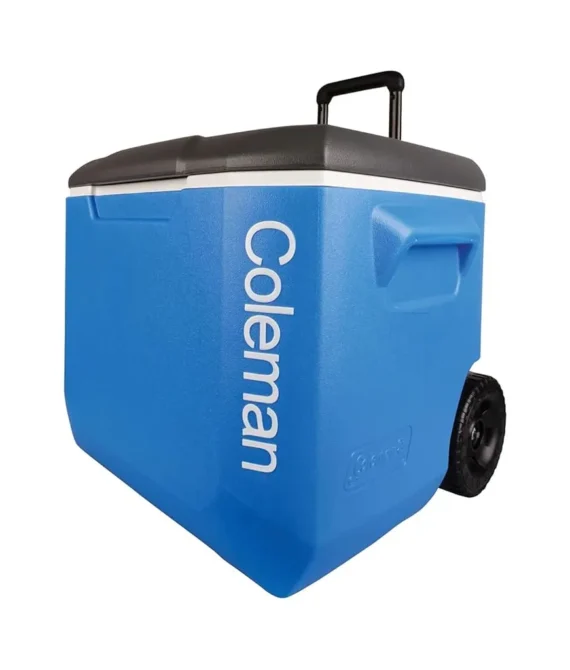 Coleman Blue 60QT Tricolour Wheeled Camping Cooler