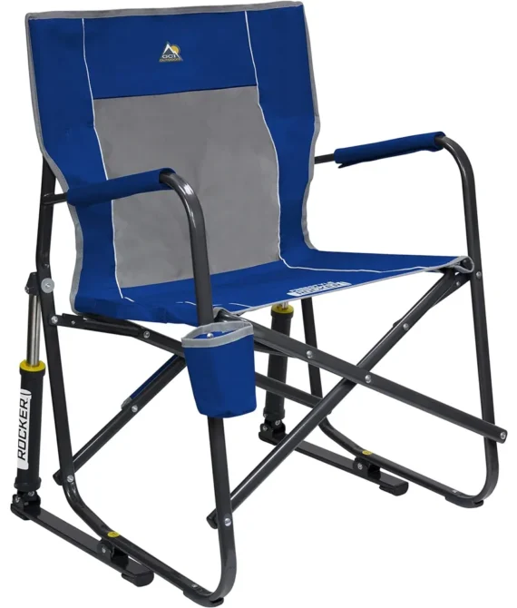 GCI Outdoor Freestyle Rocker Portable Rocking Chair & Outdoor Camping Chair Royal