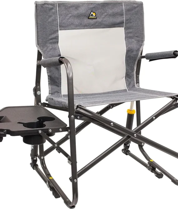 GCI Outdoor Freestyle Rocker Chair with Side Table Heathered Pewter Gray One Size