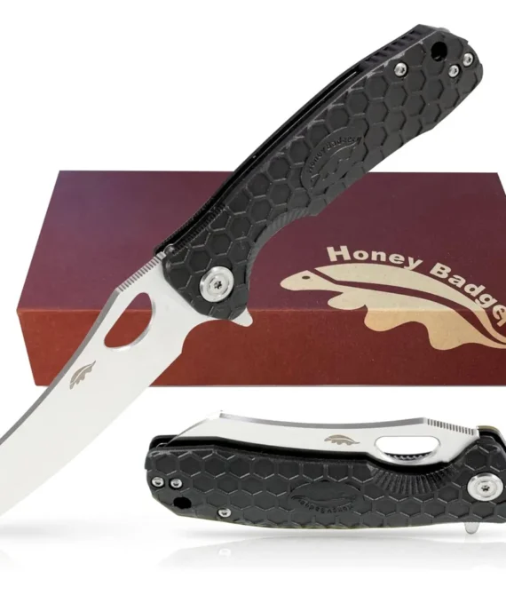 Honey Badger HB1038 Wharncleaver Flipper Knife Medium Black