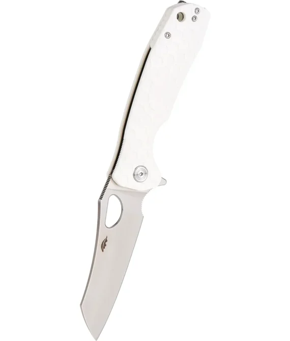 Honey Badger Wharncleaver Camping Knife with Left/Right Hand Pocket ClipWhiteLargeHB1049