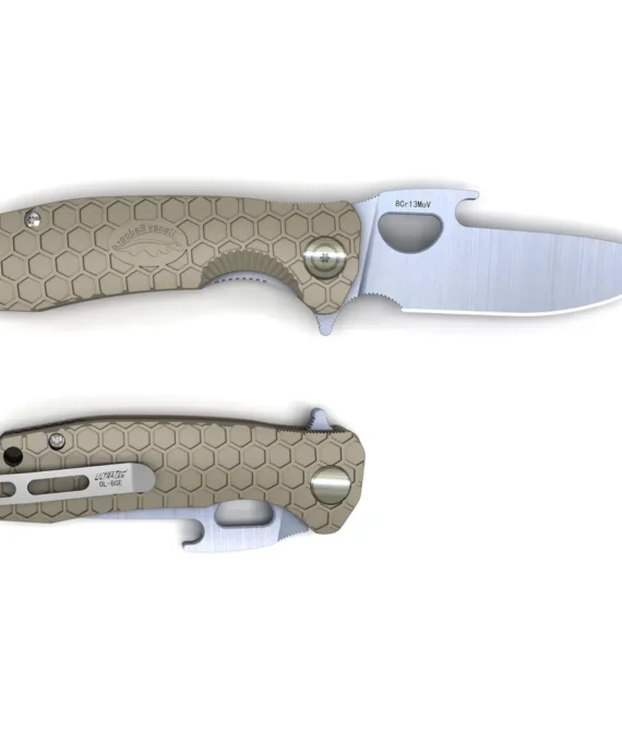 Honeybadger Opener Camping Knife – Tan Large