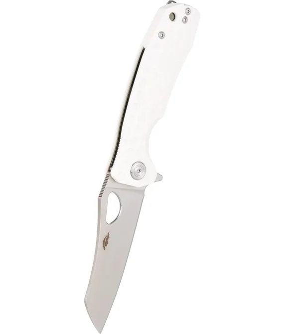 Honeybadger Honey Badger Wharncleaver Camping Knife with Left/Right Hand Pocket Clip White Medium M HB1067