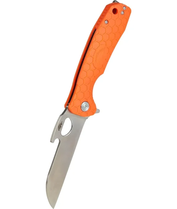 Honey Badger Tong Camping Knife with Left/Right Hand Pocket ClipOrangeLargeHB1206