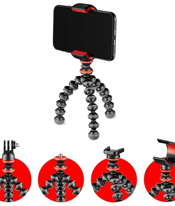 Joby Jb01571-Bww Gorillapod Starter Kit Flexible Mini Tripod With Universal Smartphone Clamp Gopro And Torch Mount Up To 325 G Payload