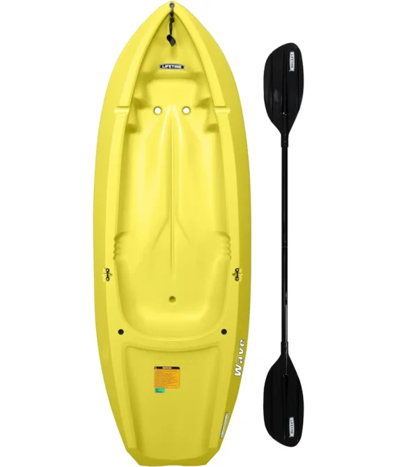 (yellow) – Lifetime 1.8m 1-Man Wave Youth Kayak with Bonus Paddle