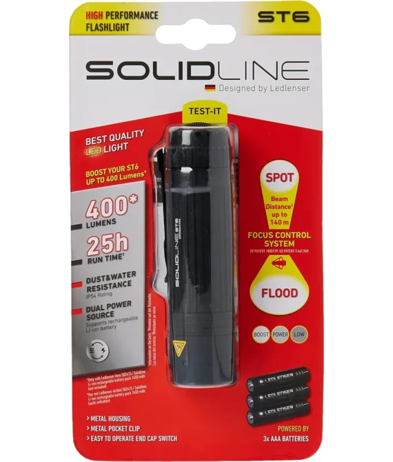 Ledlenser Solidline ST6 Blister Flashlight Black502211