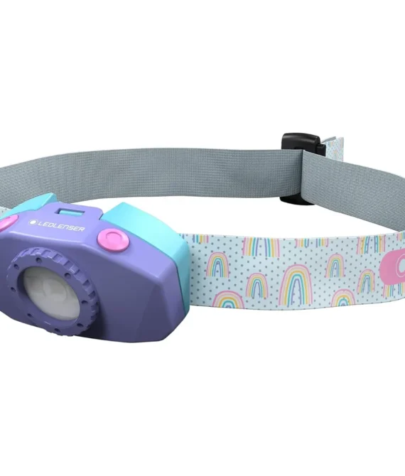 Ledlenser KIDLED2 Safe LED Headlamp for Kids Battery Operated White Red Blue Light Reading Light Light Toy Night Walking (Purple)