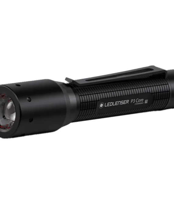 Ledlenser P3 Core Torch Tailored Light with Advanced Focus System 90 Lumens 6 Hours Runtime Ultra Compact and Lightweight Outdoor & Camping Pack of 1 black 502597