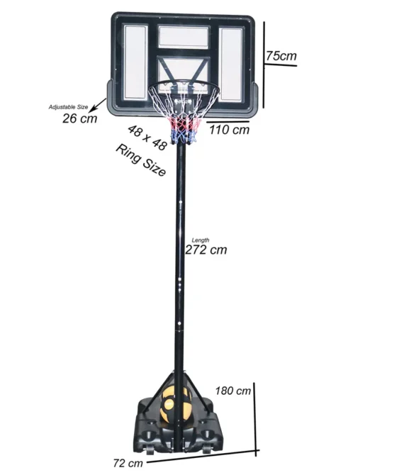 Adjustable basketball hoop stand for adults with free installation