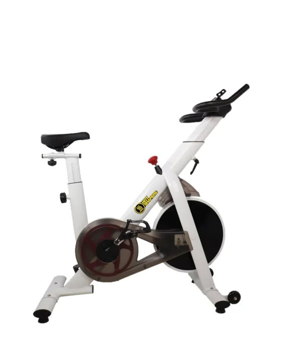 Indoor exercise spinning bike cycling spine bike cardio workout   white color