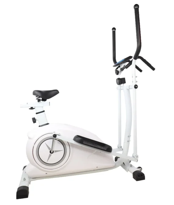 Elliptical and upright exercise bike 2 in 1 cardio dual trainer with heart rate mf ct 187