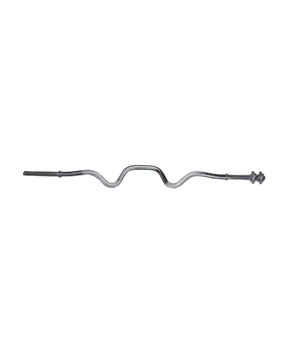 47 inch wide ez curl bar for weight lifting with chrome finish