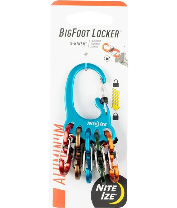 Nite Ize KLKBFA-03-R6 Aluminum-Assorted Bigfoot Locker KeyRack