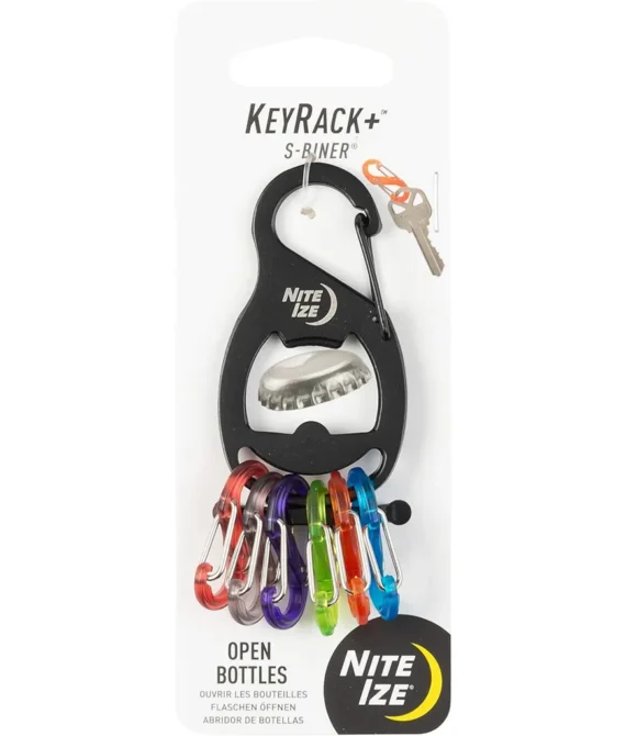 Nite Ize Krb2-01-R6 Black Keyrack+ S-Biner