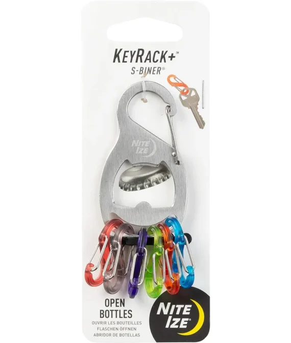 Nite Ize Krb2-11-R6 Keyrack+ S-Biner-Stainless Steel Stainless