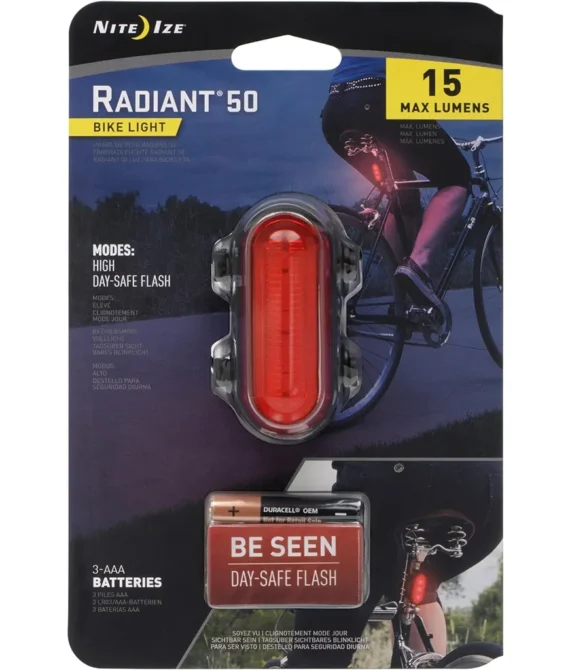 Nite Ize Radiant 50 Bike Light 50 Lumen Bike Visibility Light