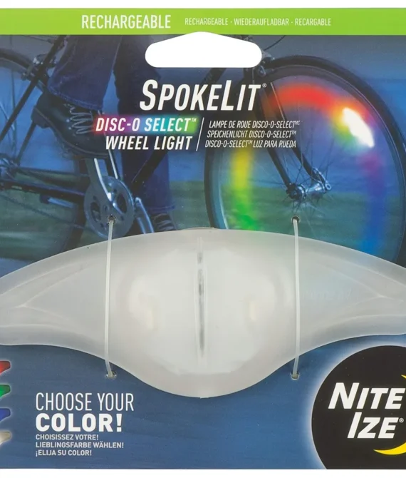 Nite IZE Spokelit LED Bicycle Spoke Light Visibility + Safety Bike Light Single Pack Disc-O Color Changing LED