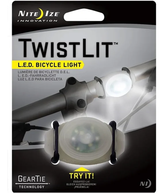 Nite Ize Tlt-03-02 Twistlit Led Bicycle Light With Versatile Attachment Bike Safety Light Single Pack White Led