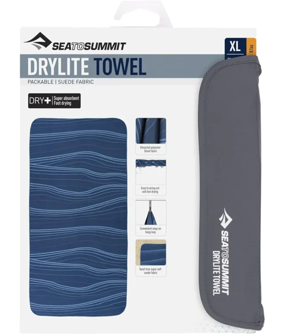 S2S Drylite Towel XL Atlantic Wave | Bath Towel | Gym Towel | Yoga Towel | Swimming Towel