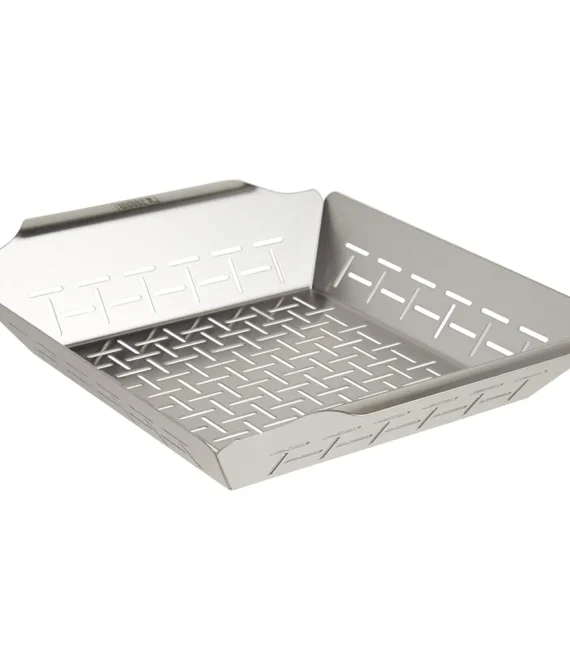 Weber Deluxe Grilling Basket  Stainless Steel Square