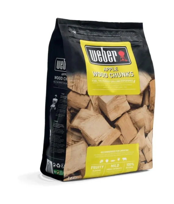 Weber Apple Wood Chunks Brown 0.35×0.22×0.12