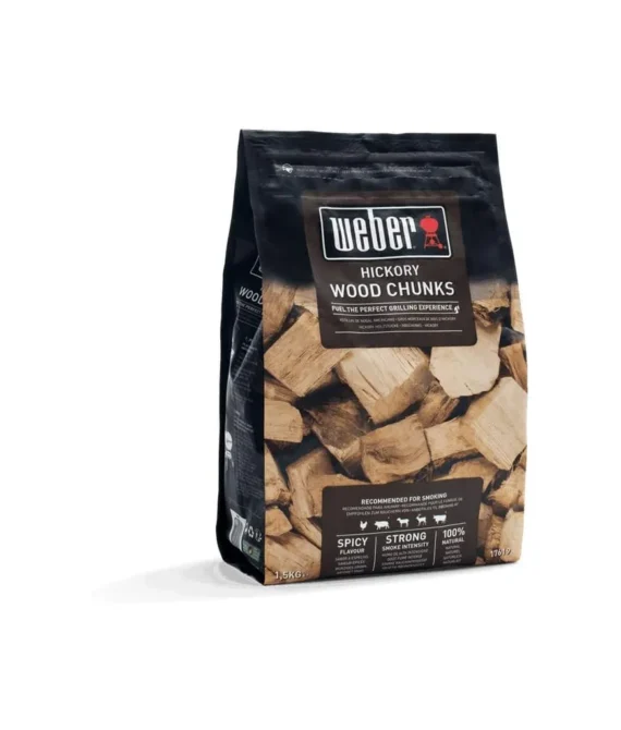 Weber Hickory Wood Chunks Brown 0.37×0.23×0.1