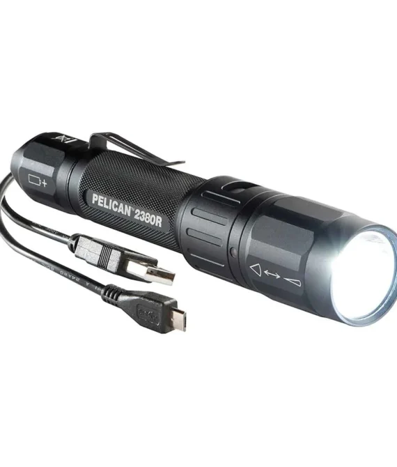 Pelican Rechargeable LED Flashlight 2380R Spot – Black